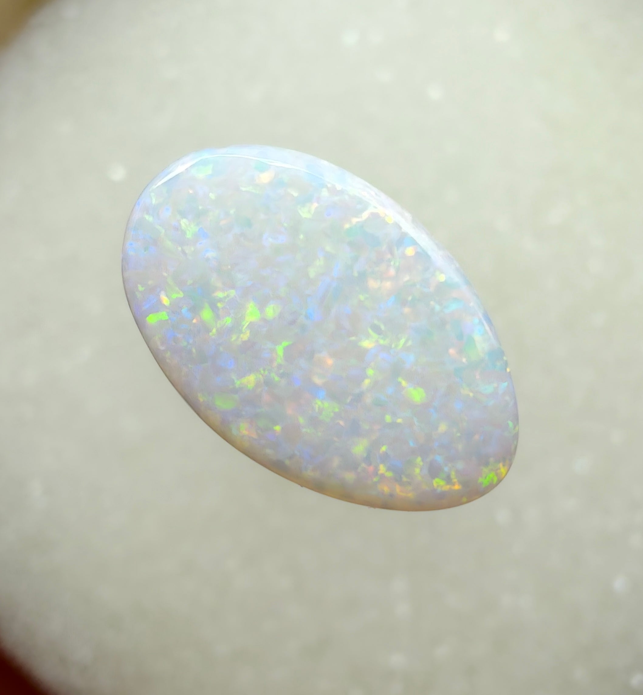 A967 - Sparkly double sided white opal dream
