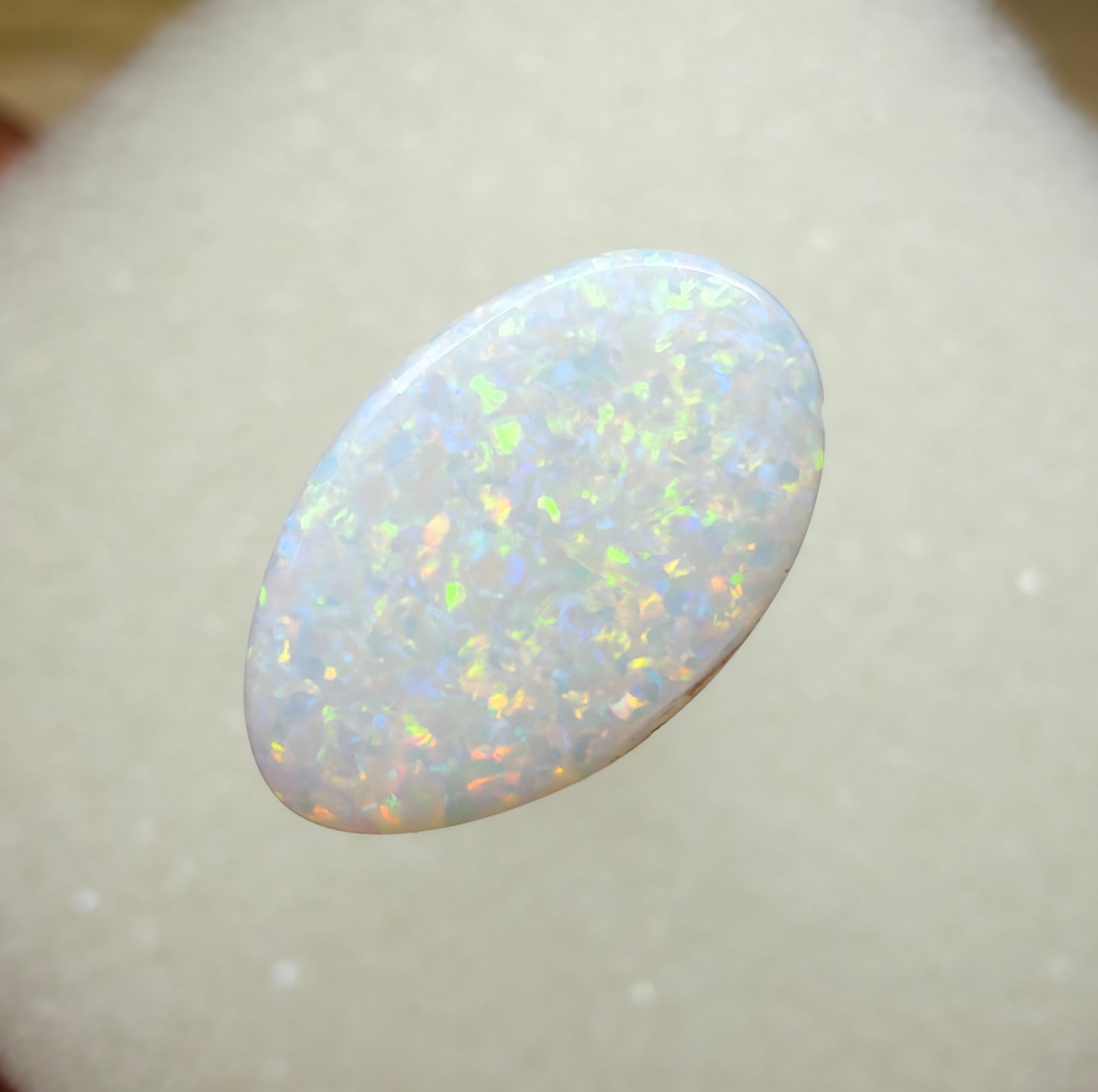 A967 - Sparkly double sided white opal dream