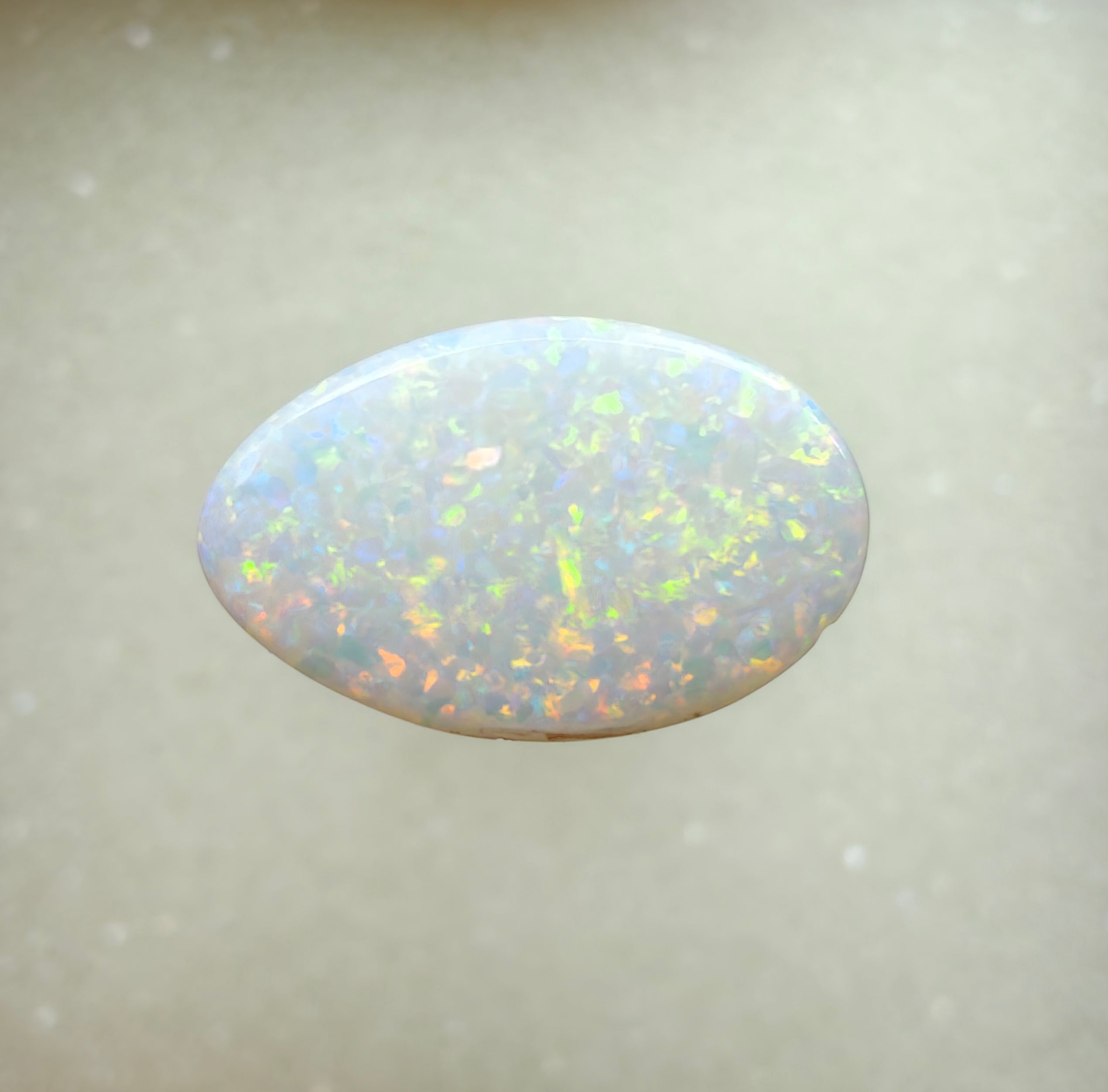 A967 - Sparkly double sided white opal dream