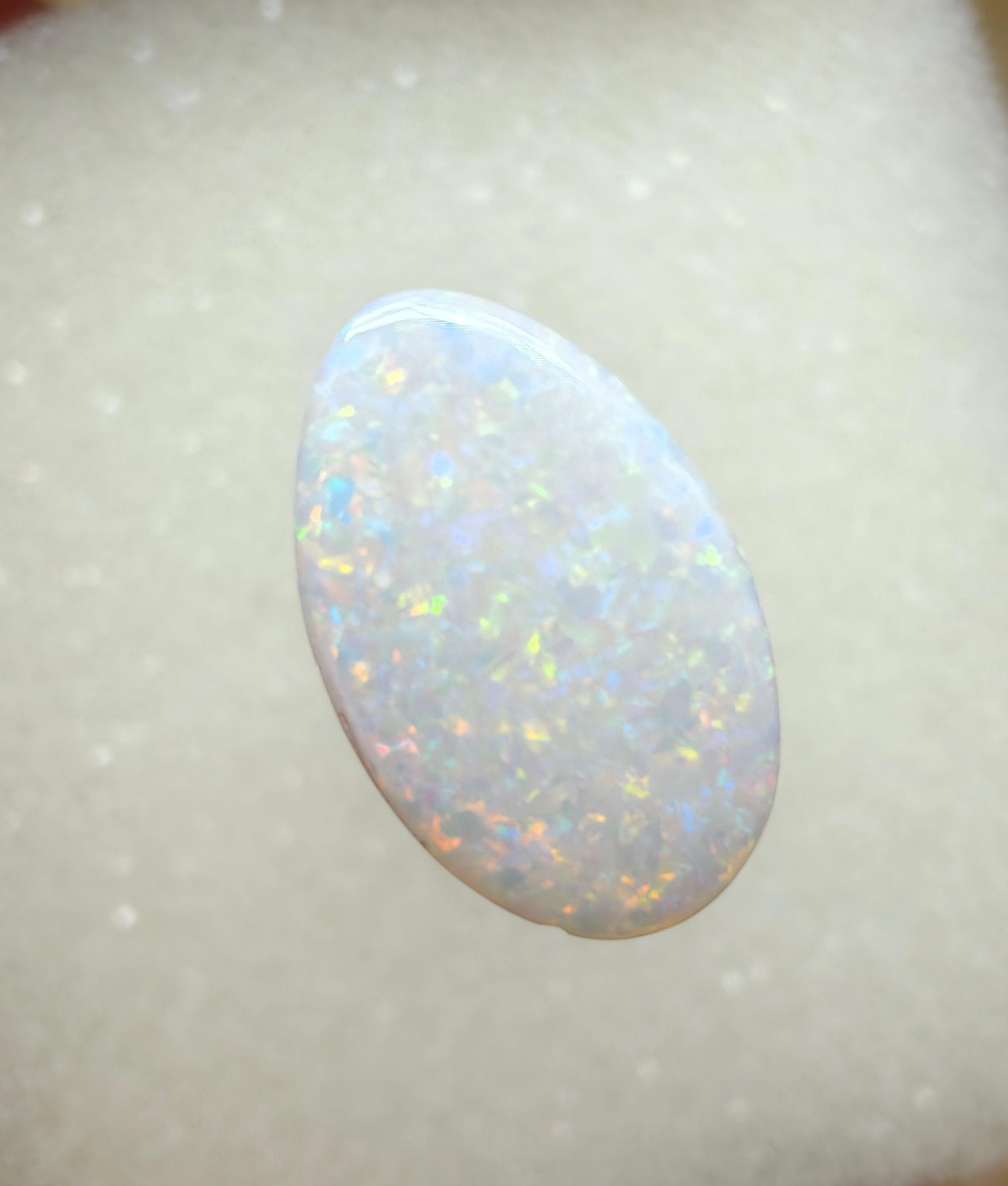 A967 - Sparkly double sided white opal dream