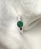 J019 - Simple bezel set black opal