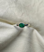 J019 - Simple bezel set black opal