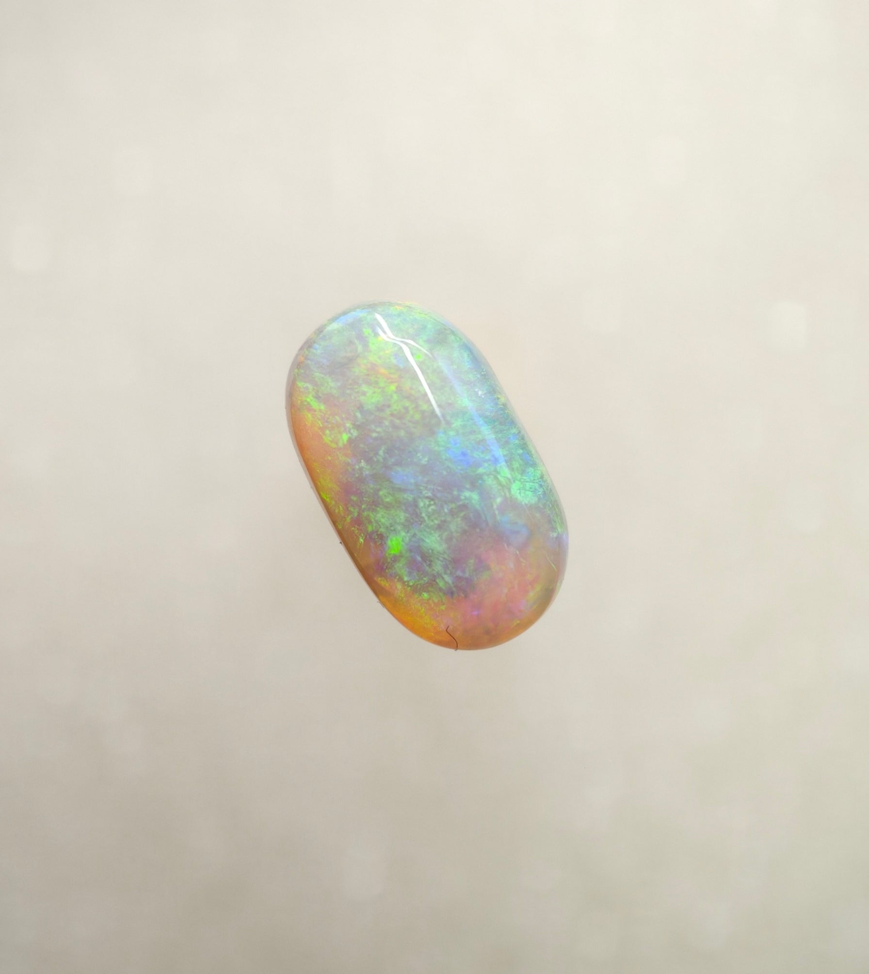 A974 - Green flash medium dome crystal opal