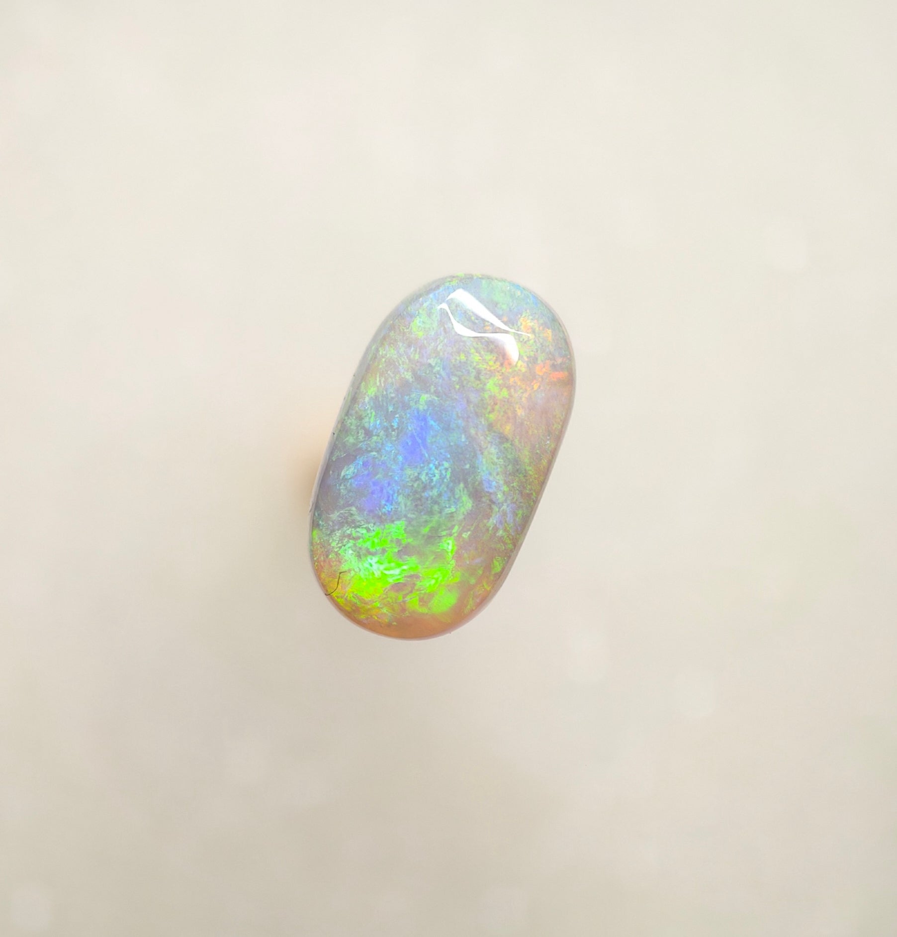 A974 - Green flash medium dome crystal opal