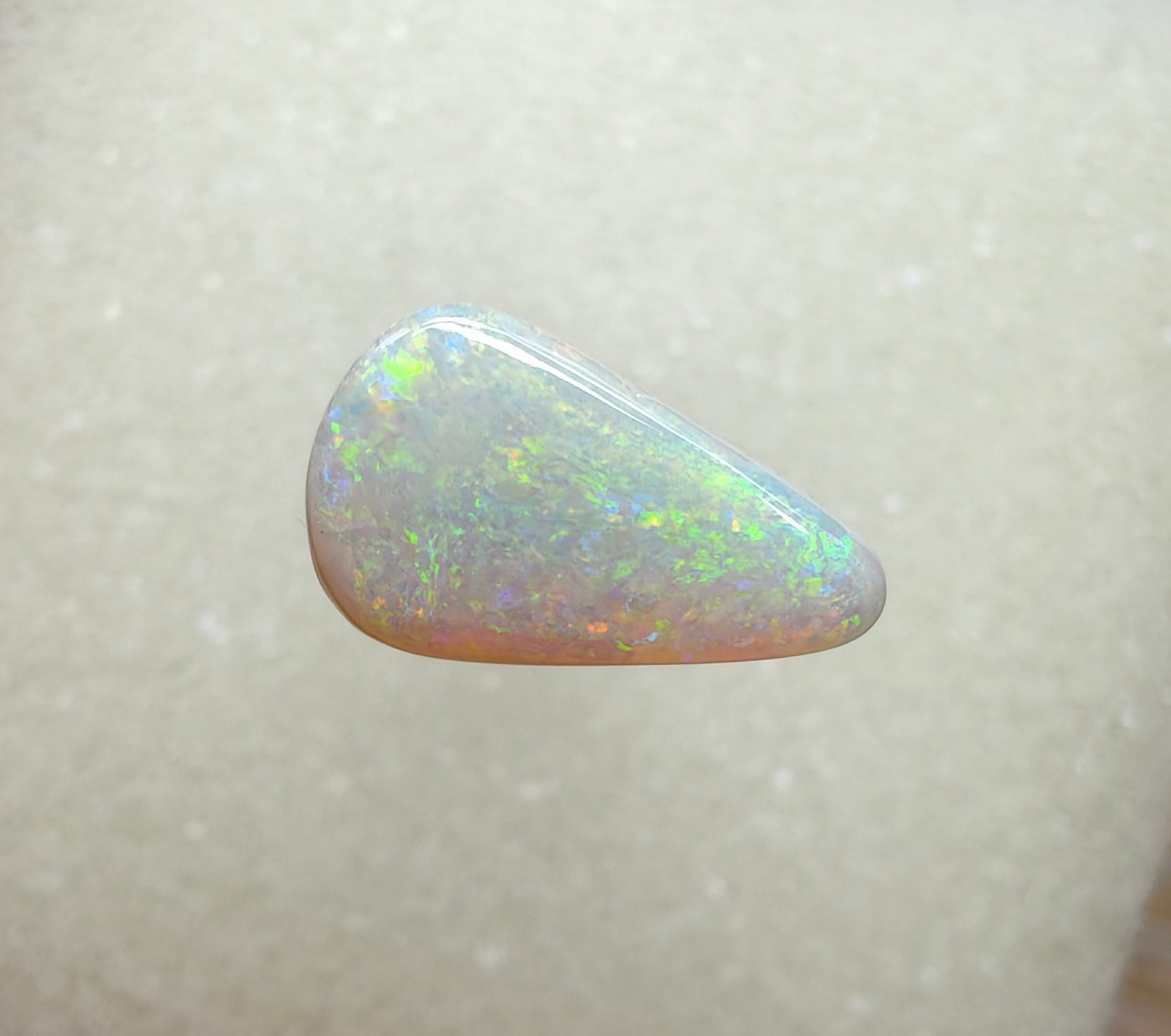 A984 - Large drop cut sparkly white opal