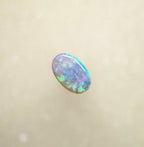 A1035 - Oval cut green flash ring stone