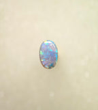 A1035 - Oval cut green flash ring stone