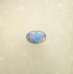 A1035 - Oval cut green flash ring stone
