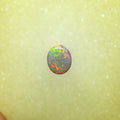 A1064 - Red and orange flash round cut