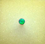 A1068 - Bright round cut black opal