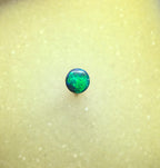A1068 - Bright round cut black opal