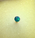 A1068 - Bright round cut black opal
