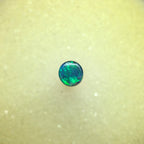 A1068 - Bright round cut black opal
