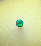 A1068 - Bright round cut black opal