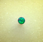 A1068 - Bright round cut black opal