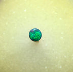 A1068 - Bright round cut black opal