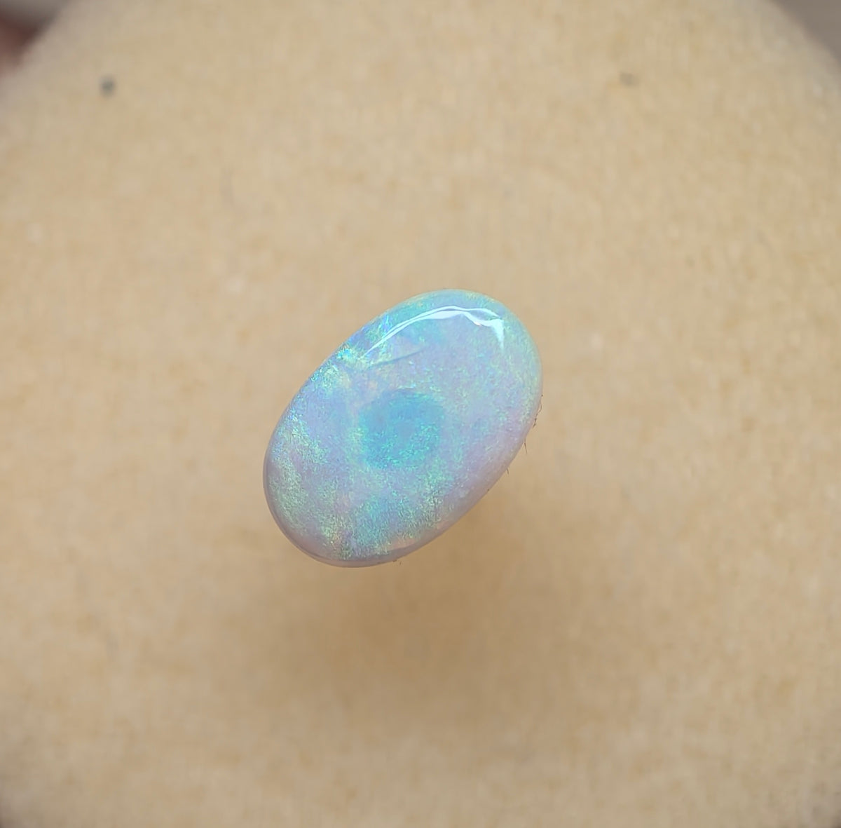 A1080 - Mossy green blue ring stone