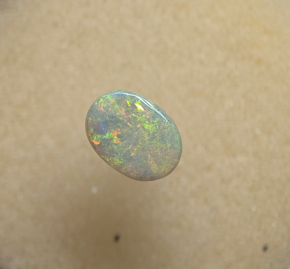 A1089 - Dark mossy pattern oval cut