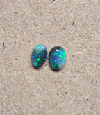 A1100 - Sparkly black opal pair