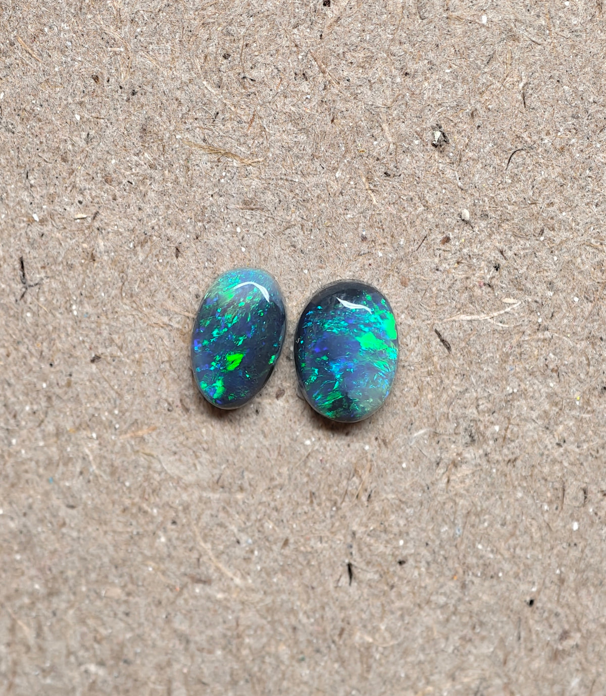 A1100 - Sparkly black opal pair