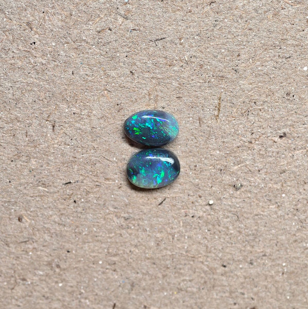 A1100 - Sparkly black opal pair
