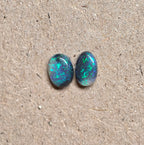 A1100 - Sparkly black opal pair