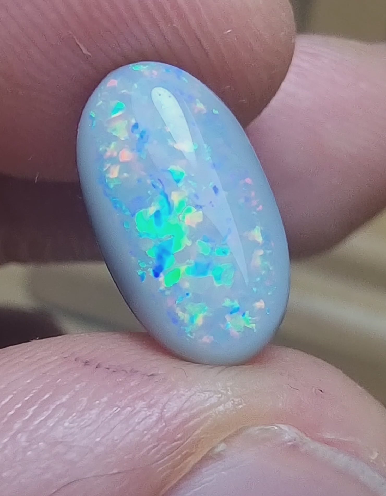 A456 - Flagstone dark opal oval cut