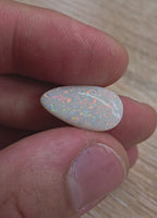 A966 - Brilliant & large drop cut white opal