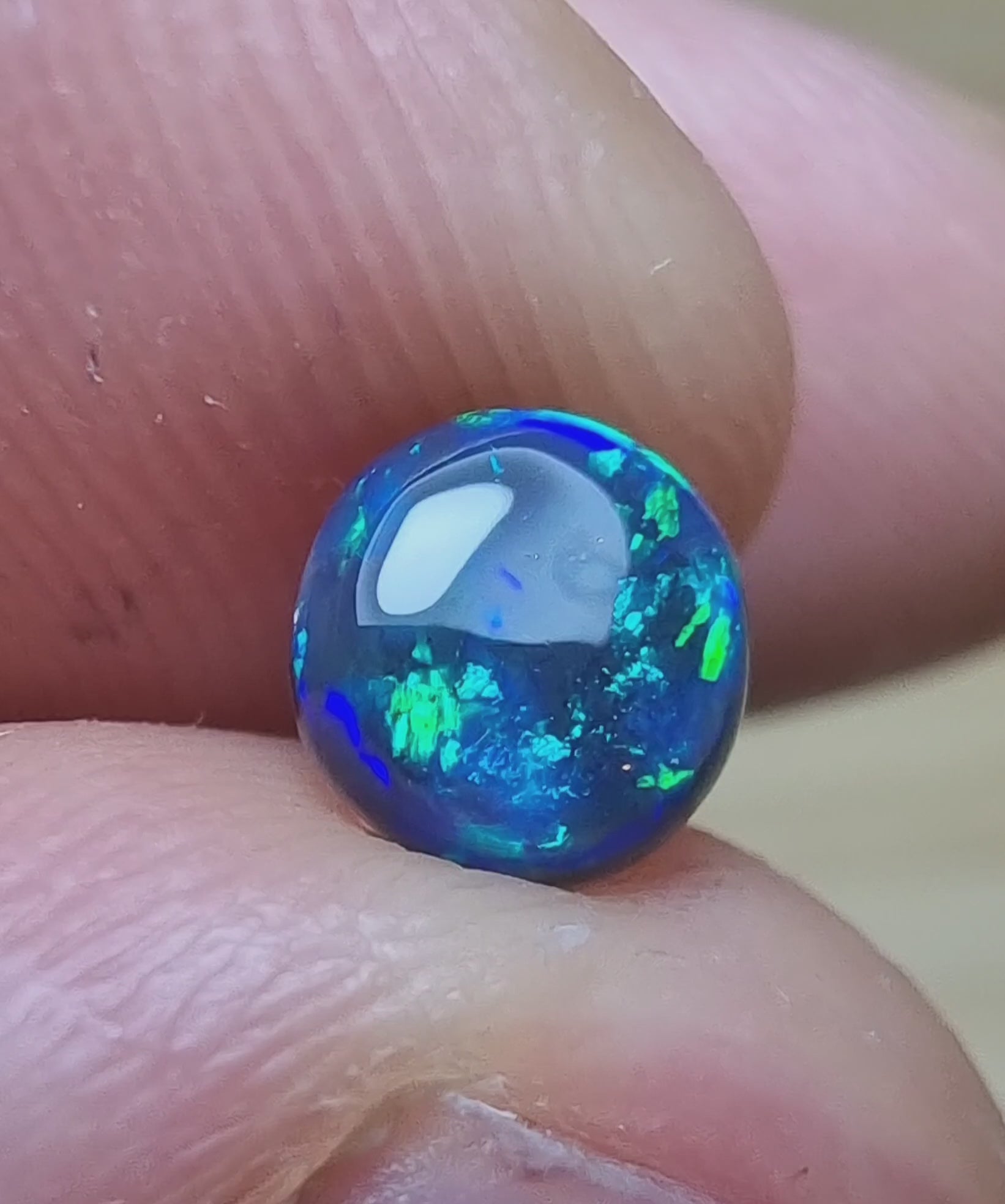 A431 - Stunning circle cut black opal