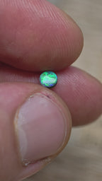 A1068 - Bright round cut black opal