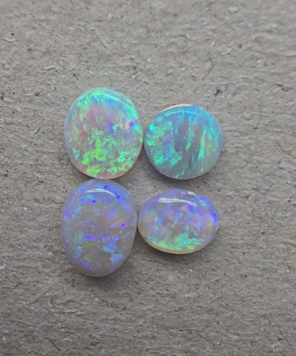 A784 - Purple blue round cut 4 pack