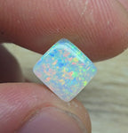 A912 - Brilliant cushion cut gem white opal