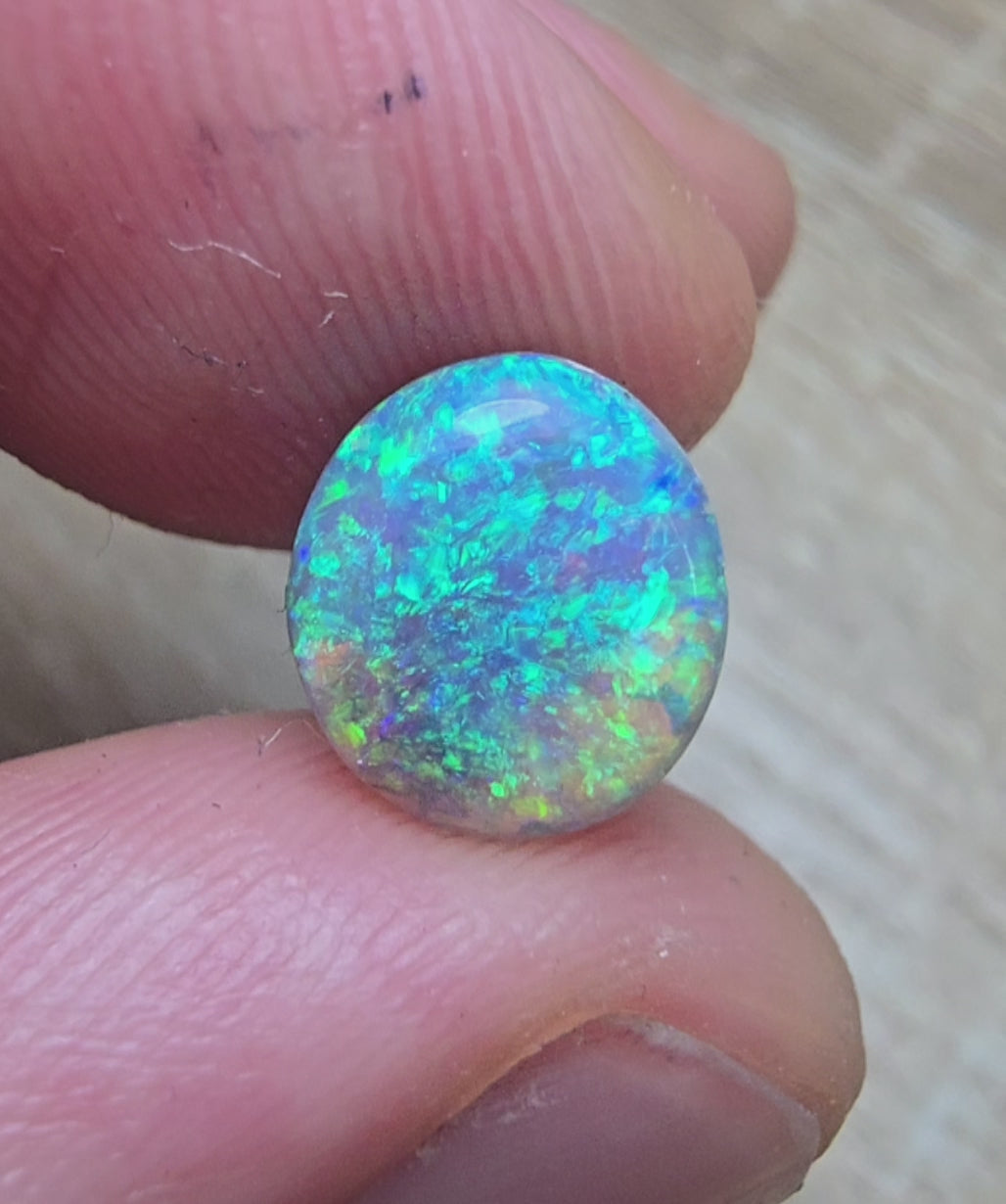 A668 - Stunning dark crystal opal cabachon