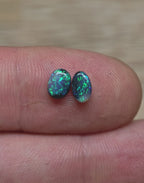 A1100 - Sparkly black opal pair