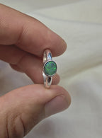 J019 - Simple bezel set black opal