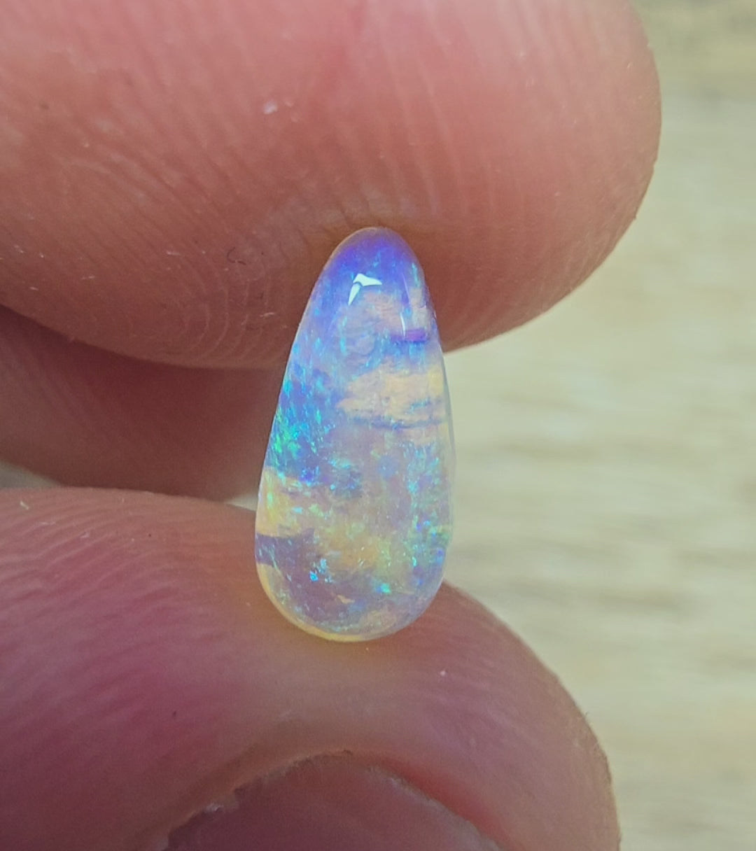 A898- Soft crystal opal drop cut