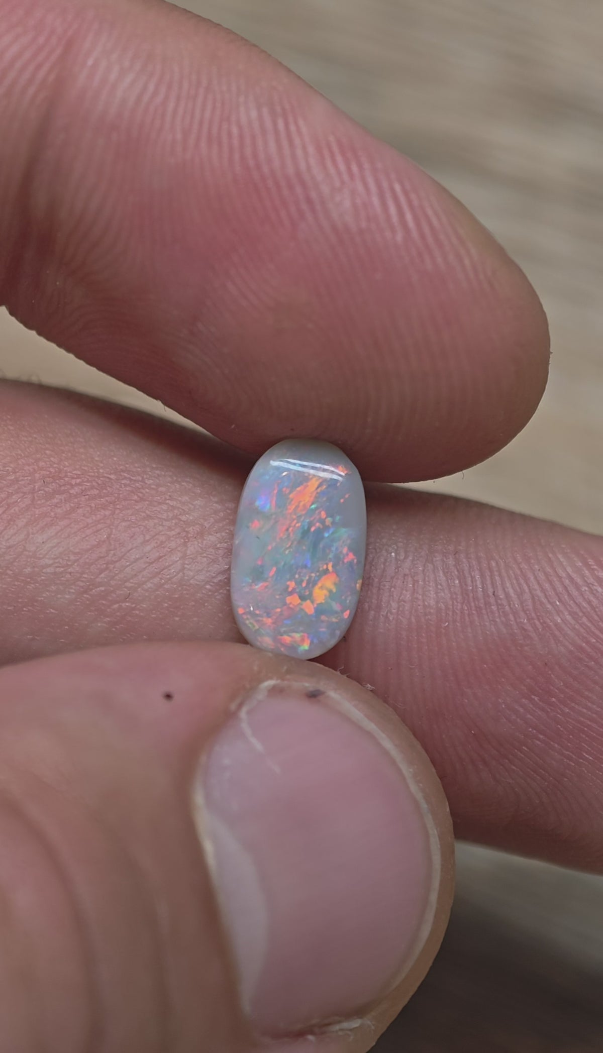 A1092 - Beautiful red fire dark opal
