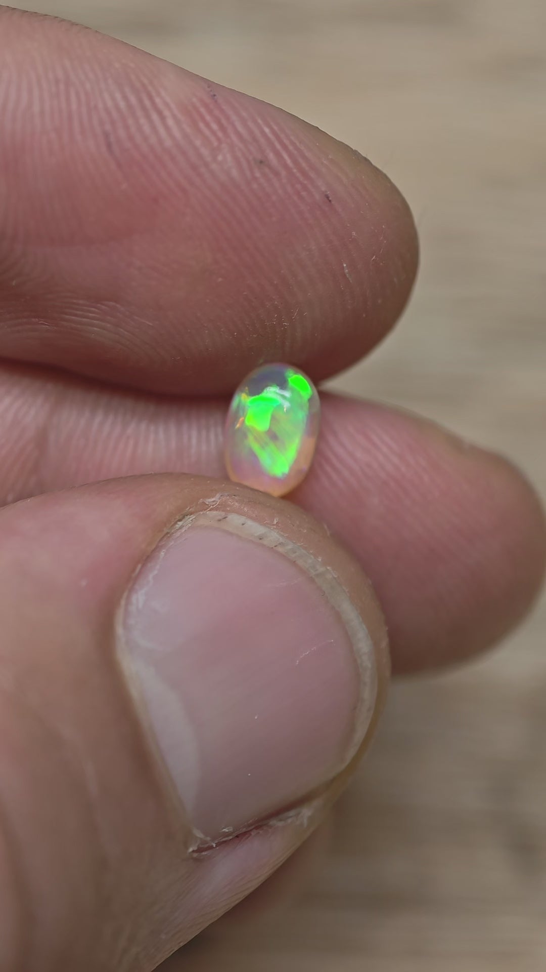 A1026 - Clean bright green crystal opal