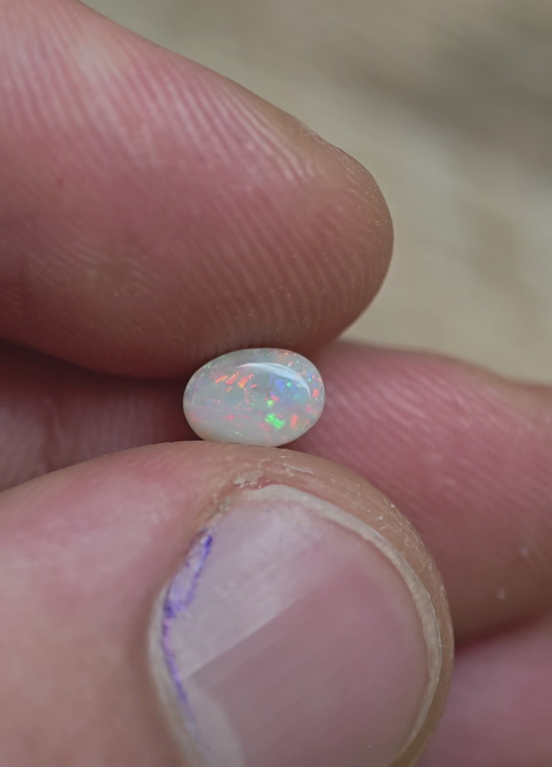A1040 - Red flash ring stone